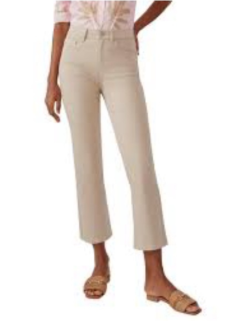 J Mclaughlin Lexi Cropped Straight Jeans in Cream. 6